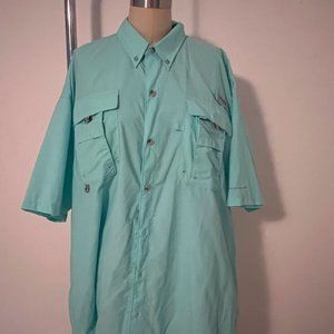 Columbia PFG Bahama II Mens Large Short Sleeve Vented Fishing Shirt